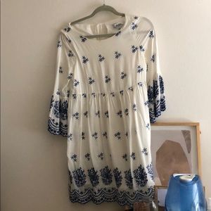 Lulu’s blue and white embroidery dress